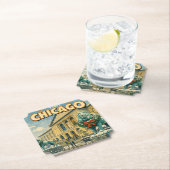 Chicago Art Institute in winter poster Untersetzer (Vor Ort)