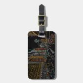 CHICAGO ART INSTITUTE LIONS MICHIGAN AVE NEON 1930 GEPÄCKANHÄNGER (Vorderseite vertikal)