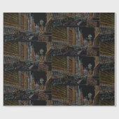 CHICAGO ART INSTITUTE LIONS MICHIGAN AVE NEON 1930 GESCHENKPAPIER (Flach)