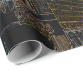 CHICAGO ART INSTITUTE LIONS MICHIGAN AVE NEON 1930 GESCHENKPAPIER (Rolleneckpunkt)