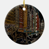 CHICAGO ART INSTITUTE LIONS MICHIGAN AVE NEON 1930 KERAMIK ORNAMENT (Hinten)