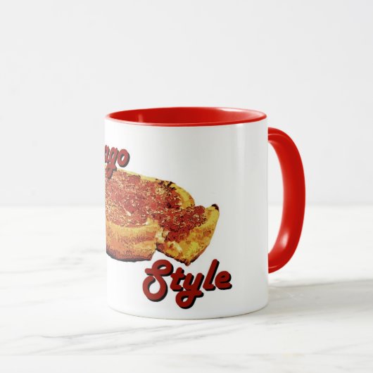 Chicago-Art-Pizza-Tasse Tasse (VorderseiteRechts)