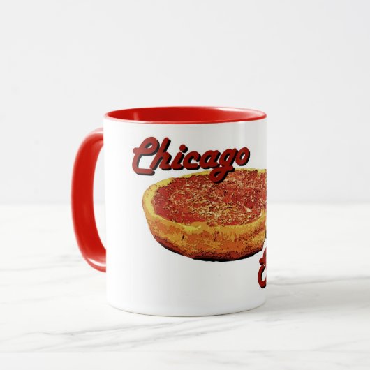 Chicago-Art-Pizza-Tasse Tasse (Vorderseite Links)
