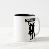 Chicago-Art Steppin Kaffee-Tasse Zweifarbige Tasse (VorderseiteRechts)