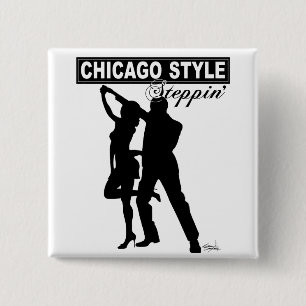 Chicago-Art Steppin Knopf Button