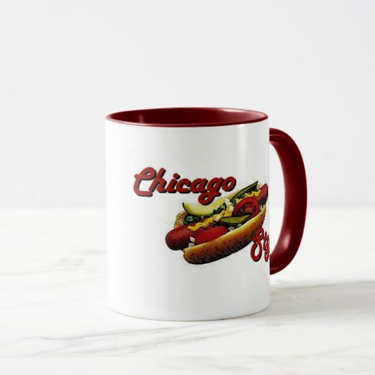 Chicago-Art-Würstchen Tasse (VorderseiteRechts)