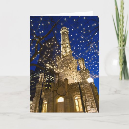 Chicago at Christmastime Feiertagskarte (Vorderseite)