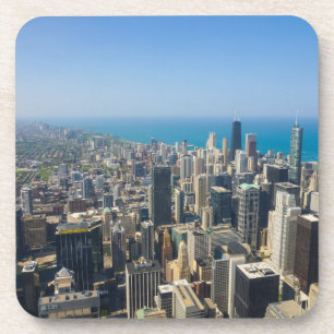 Chicago aus der Vogelperspektive Untersetzer