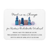 Chicago Bachelorette Einladung Magnet (Horizontal)