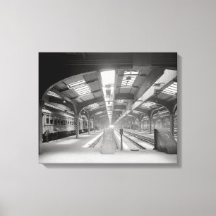 Chicago-Bahnstation, 1920. Vintages Foto Leinwanddruck