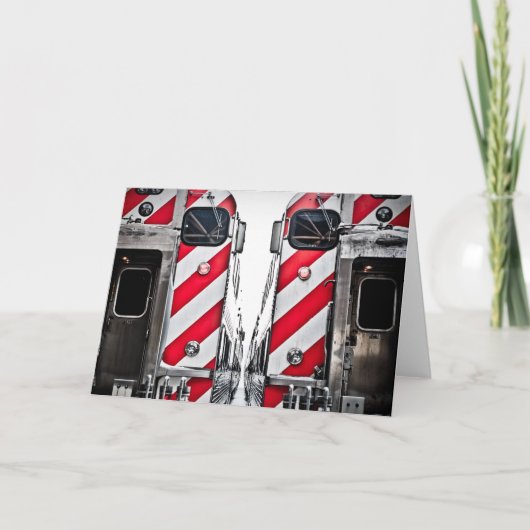 Chicago-Bahnstation-Weihnachtskarte Feiertagskarte (Vorderseite)