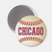 CHICAGO BASEBALL MAGNET (Vorderseite/Rückseite)