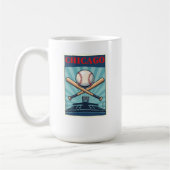 Chicago Baseball Themed Coffee Tasse (Links)