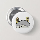 Chicago Bean Button (Vorne & Hinten)