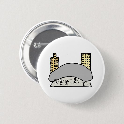 Chicago Bean Button (Vorne & Hinten)