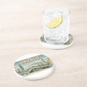 Chicago Bean in Winter coaster Getränkeuntersetzer (Seite)