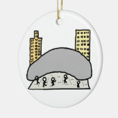 Chicago Bean Keramik Ornament (Links)