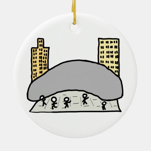 Chicago Bean Keramik Ornament (Hinten)