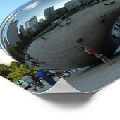 Chicago Bean Landmark Poster (Ecke)