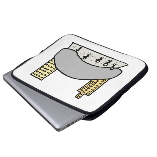 Chicago Bean Laptopschutzhülle (Vorne Knopf)