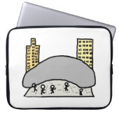 Chicago Bean Laptopschutzhülle (Vorderseite)