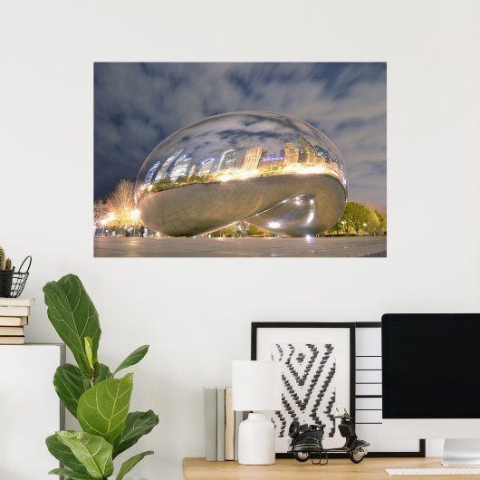 Chicago Bean Reflections Poster (Heimbüro)