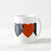 Chicago Bears Football Heart Design Kaffeetasse (VorderseiteRechts)