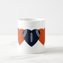 Chicago Bears Football Heart Design
