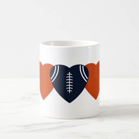 Chicago Bears Football Heart Design Kaffeetasse (Mittel)