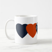 Chicago Bears Football Heart Design Kaffeetasse (Links)