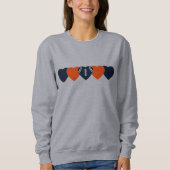 Chicago Bears Heart Football Dark Sweatshirt (Vorderseite)
