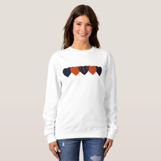 Chicago Bears Heart Football Sweatshirt (Vorne ganz)