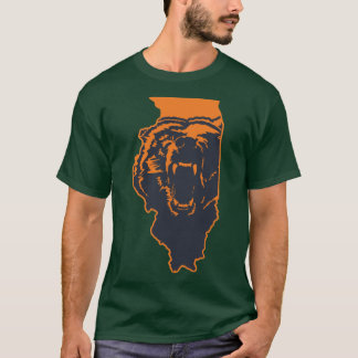 Chicago Bears Illinois NFL-Staatsumriss 1 T-Shirt