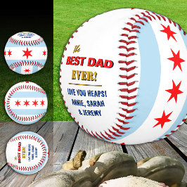 Chicago Best Vater, patriotische USA, Chicago Flag Baseball