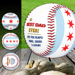 Chicago Best Vater, patriotische USA, Chicago Flag Baseball