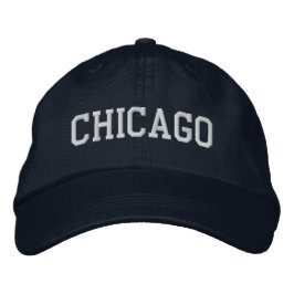 Chicago bestickte anpassbare Cap Navy Blue Bestickte Baseballkappe