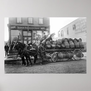 CHICAGO BIER LILIVERY c. 1895 Poster