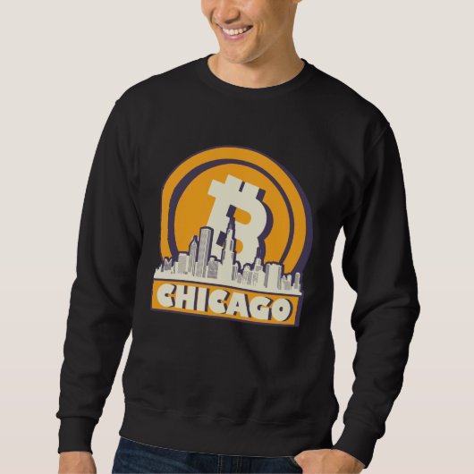 Chicago Bitcoin Maximalist  Bitcoin Chicago Skylin Sweatshirt (Vorderseite)