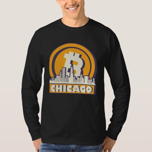 Chicago Bitcoin Maximalist  Bitcoin Chicago Skylin T-Shirt (Vorderseite)