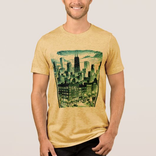 Chicago Black Graphic T - Shirt (Vorderseite)
