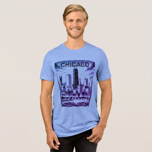 Chicago Black Graphic T - Shirt (Vorderseite voll)