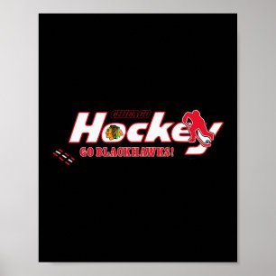 Chicago Blackhawks Hockey Grau Offiziell Lizenzier Poster
