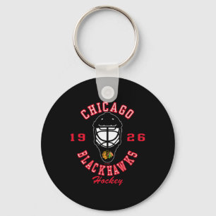 Chicago Blackhawks Hockey Mask Schwarz Offiziell L Schlüsselanhänger