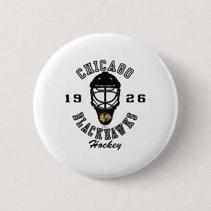 Chicago Blackhawks Hockeymaske Rot Nhl Offiziell  Button