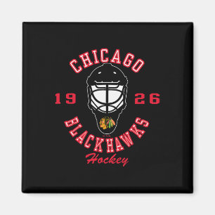 Chicago Blackhawks Hockeymaske Schwarz Offiziell L Magnet