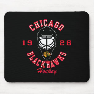 Chicago Blackhawks Hockeymaske Schwarz Offiziell L Mousepad