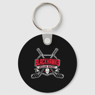Chicago Blackhawks Hockeyschläger Schwarz Offiziel Schlüsselanhänger