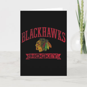 Chicago Blackhawks Vintage Hockey Weiß Offiziell Karte