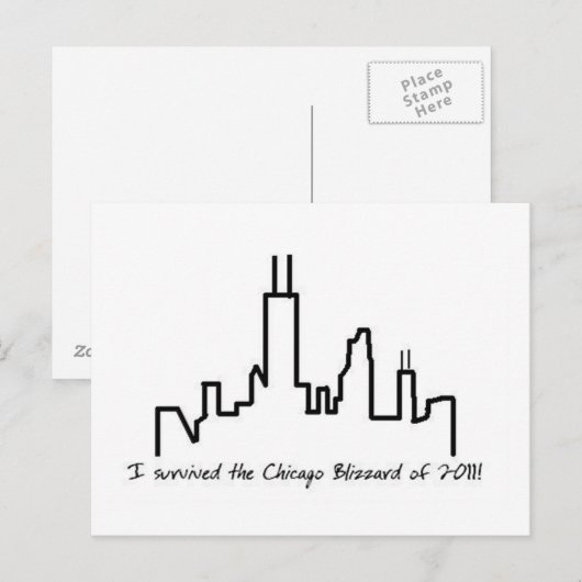 Chicago Blizzard Postcard Postkarte (Vorne/Hinten)