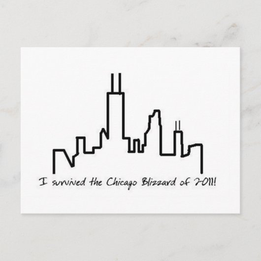 Chicago Blizzard Postcard Postkarte (Vorderseite)